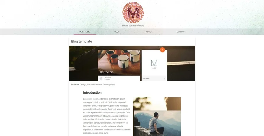 Material Design Light Portfolio Theme